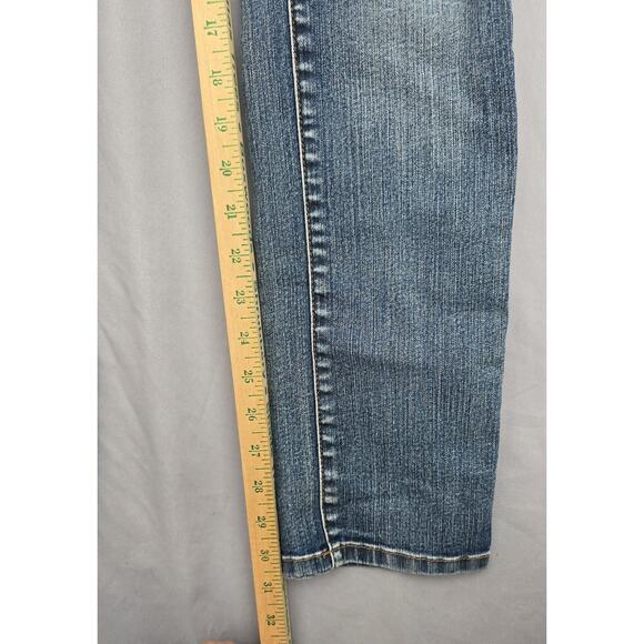 INC Denim Jeans Womens 4 Blue Regular Fit Skinny Leg Studded Rhinestone Pockets - Picture 7 of 11